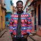 Afro Haiti Christmas Sleeve Zip Bomber Jacket Jwaye Nwel Ayiti Neg Marron Veve Vodou - African Pride