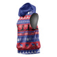Afro Haiti Christmas Sleeveless Hoodie Jwaye Nwel Ayiti Neg Marron Veve Vodou - African Pride