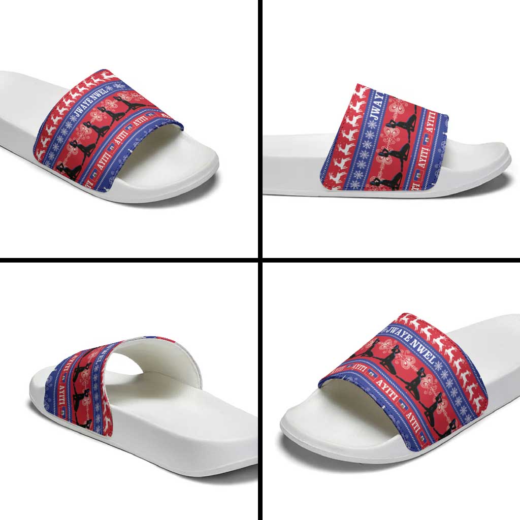 Haiti Christmas Slide Sandals Jwaye Nwel Ayiti Neg Marron Veve Vodou