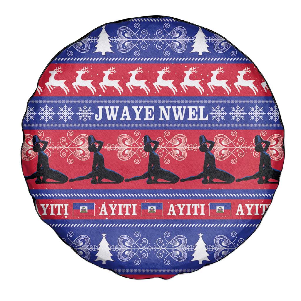 Afro Haiti Christmas Spare Tire Cover Jwaye Nwel Ayiti Neg Marron Veve Vodou - African Pride
