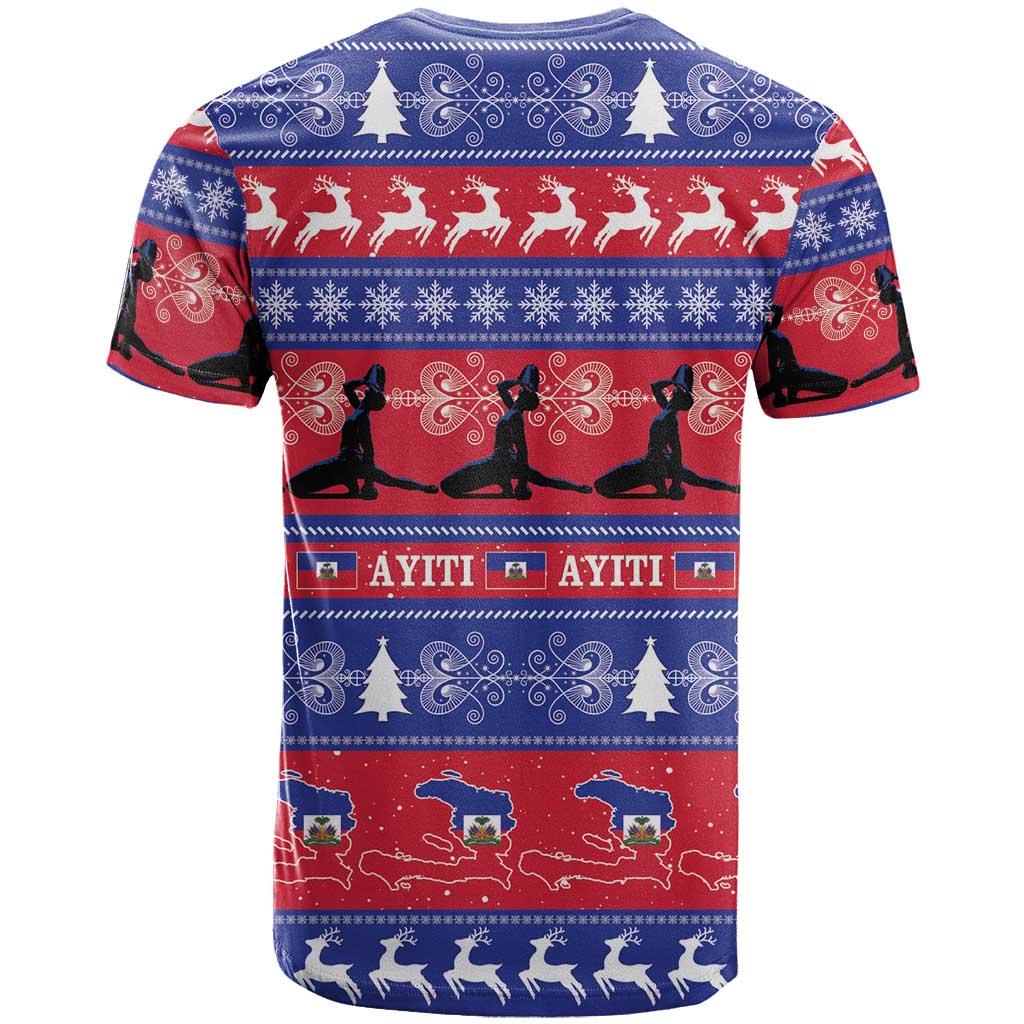 Afro Haiti Christmas T shirt Jwaye Nwel Ayiti Neg Marron Veve Vodou LT14