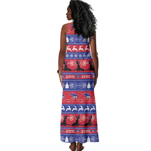 Afro Haiti Christmas Tank Maxi Dress Jwaye Nwel Ayiti Neg Marron Veve Vodou - African Pride