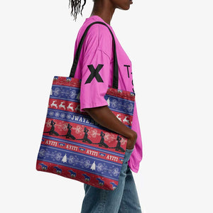 Haiti Christmas Tote Bag Jwaye Nwel Ayiti Neg Marron Veve Vodou