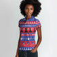 Afro Haiti Christmas Women Polo Shirt Jwaye Nwel Ayiti Neg Marron Veve Vodou - African Pride