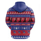 Afro Haiti Christmas Zip Hoodie Jwaye Nwel Ayiti Neg Marron Veve Vodou - African Pride
