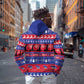 Afro Haiti Christmas Zip Hoodie Jwaye Nwel Ayiti Neg Marron Veve Vodou - African Pride
