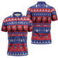 Haiti Christmas Zipper Polo Shirt Jwaye Nwel Ayiti Neg Marron Veve Vodou