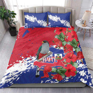 Afro Haiti Independence Day Bedding Set 1804 Proud Ayiti Map Hispaniolan Trogon - African Pride