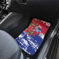 Afro Haiti Independence Day Car Mats 1804 Proud Ayiti Map Hispaniolan Trogon - African Pride
