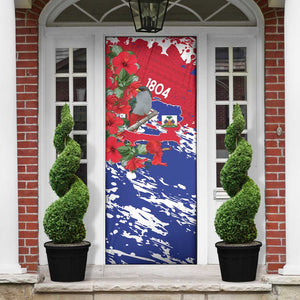 Haiti Independence Day Door Cover 1804 Proud Ayiti Map Hispaniolan Trogon