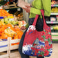 Afro Haiti Independence Day Grocery Bag 1804 Proud Ayiti Map Hispaniolan Trogon - African Pride