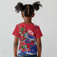 Afro Haiti Independence Day Kid T shirt 1804 Proud Ayiti Map Hispaniolan Trogon - African Pride