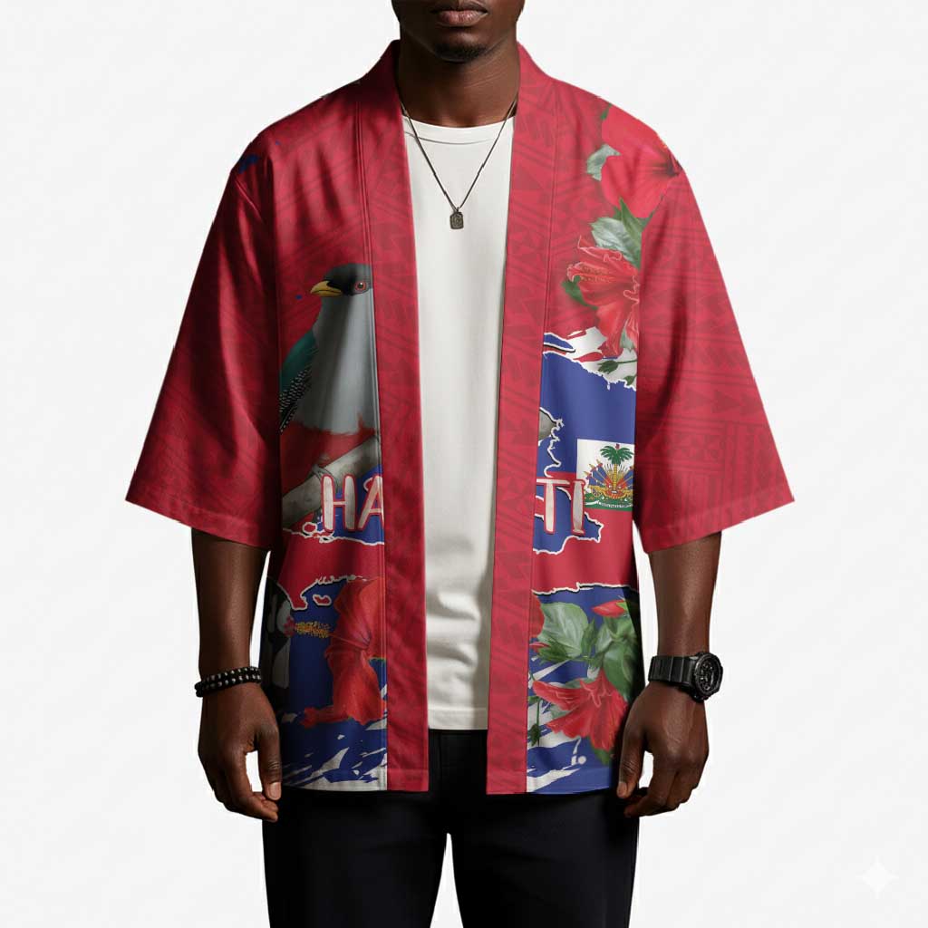 Haiti Independence Day Kimono 1804 Proud Ayiti Map Hispaniolan Trogon
