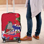 Afro Haiti Independence Day Luggage Cover 1804 Proud Ayiti Map Hispaniolan Trogon - African Pride