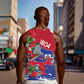 Afro Haiti Independence Day Men Tank Top 1804 Proud Ayiti Map Hispaniolan Trogon - African Pride