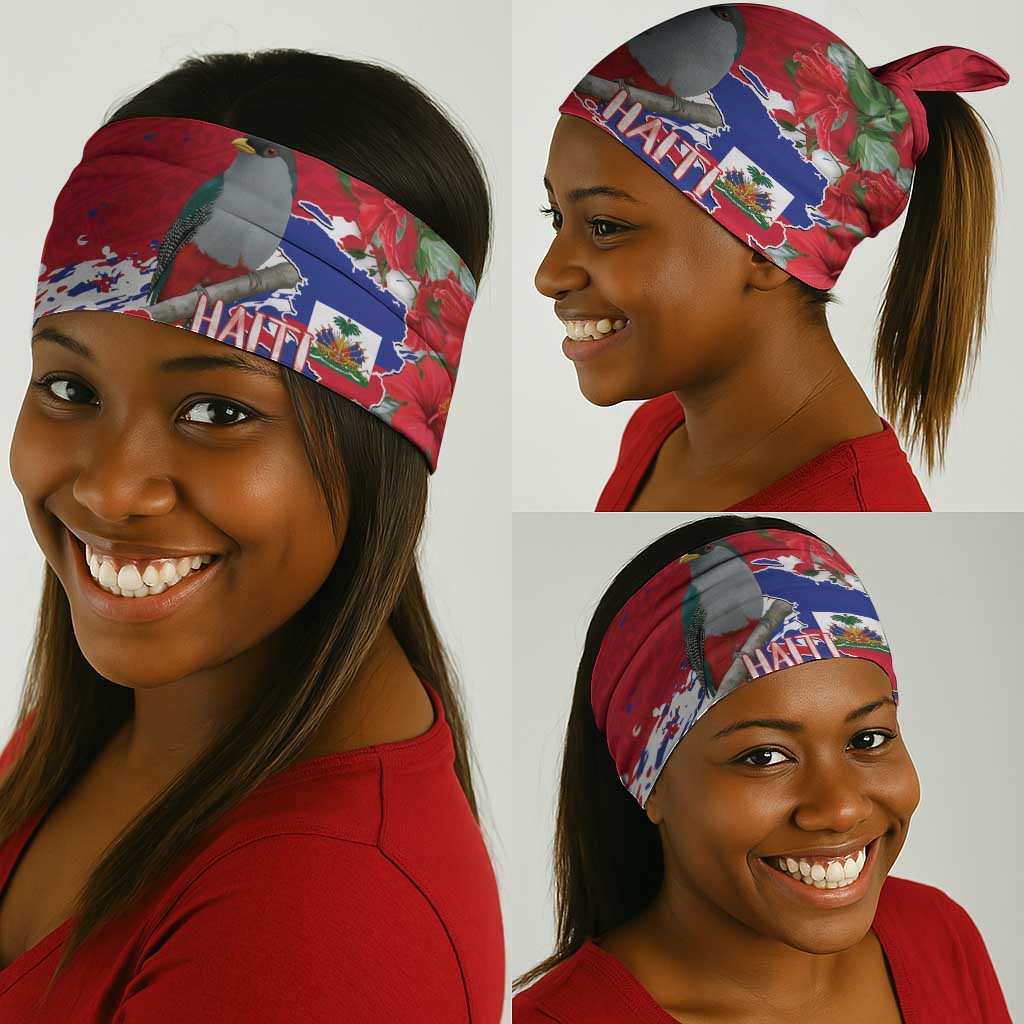 Afro Haiti Independence Day Neck Gaiter 1804 Proud Ayiti Map Hispaniolan Trogon - African Pride