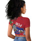 Afro Haiti Independence Day Raglan Cropped T shirt 1804 Proud Ayiti Map Hispaniolan Trogon - African Pride
