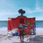 Afro Haiti Independence Day Sarong 1804 Proud Ayiti Map Hispaniolan Trogon - African Pride