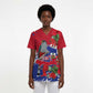 Afro Haiti Independence Day Scrub Top 1804 Proud Ayiti Map Hispaniolan Trogon - African Pride