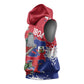 Afro Haiti Independence Day Sleeveless Hoodie 1804 Proud Ayiti Map Hispaniolan Trogon - African Pride