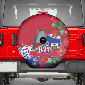 Afro Haiti Independence Day Spare Tire Cover 1804 Proud Ayiti Map Hispaniolan Trogon - African Pride
