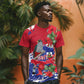 Afro Haiti Independence Day T shirt 1804 Proud Ayiti Map Hispaniolan Trogon LT14