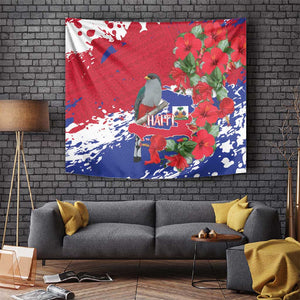 Afro Haiti Independence Day Tapestry 1804 Proud Ayiti Map Hispaniolan Trogon - African Pride