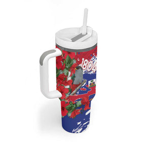 Afro Haiti Independence Day Tumbler With Handle 1804 Proud Ayiti Map Hispaniolan Trogon - African Pride
