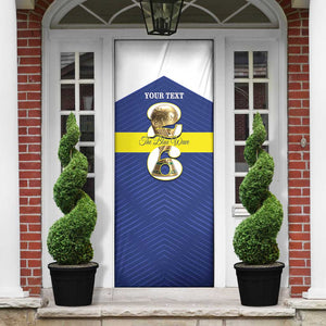 Personalized Curacao Football Door Cover 2026 The Blue Wave is Rising