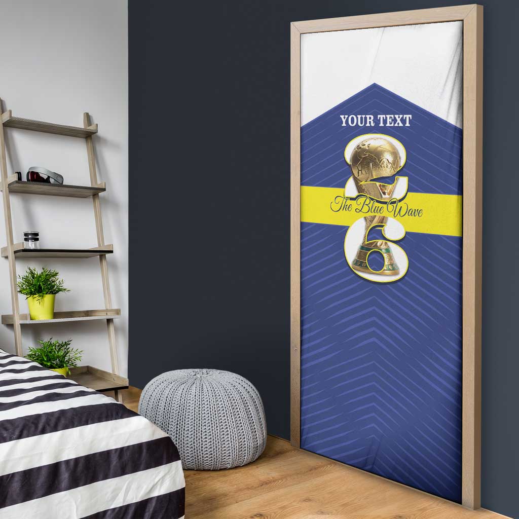 Personalized Curacao Football Door Cover 2026 The Blue Wave is Rising