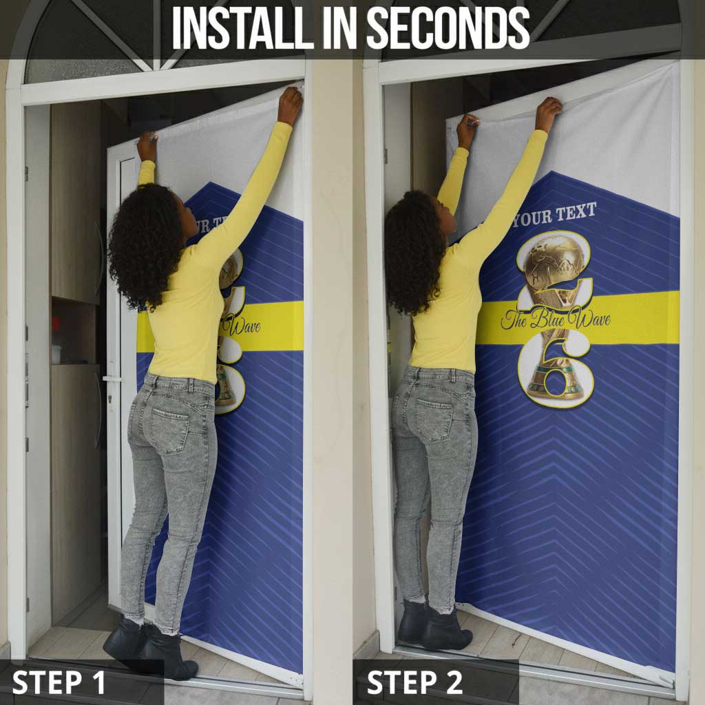 Personalized Curacao Football Door Cover 2026 The Blue Wave is Rising