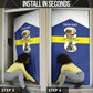 Personalized Curacao Football Door Cover 2026 The Blue Wave is Rising