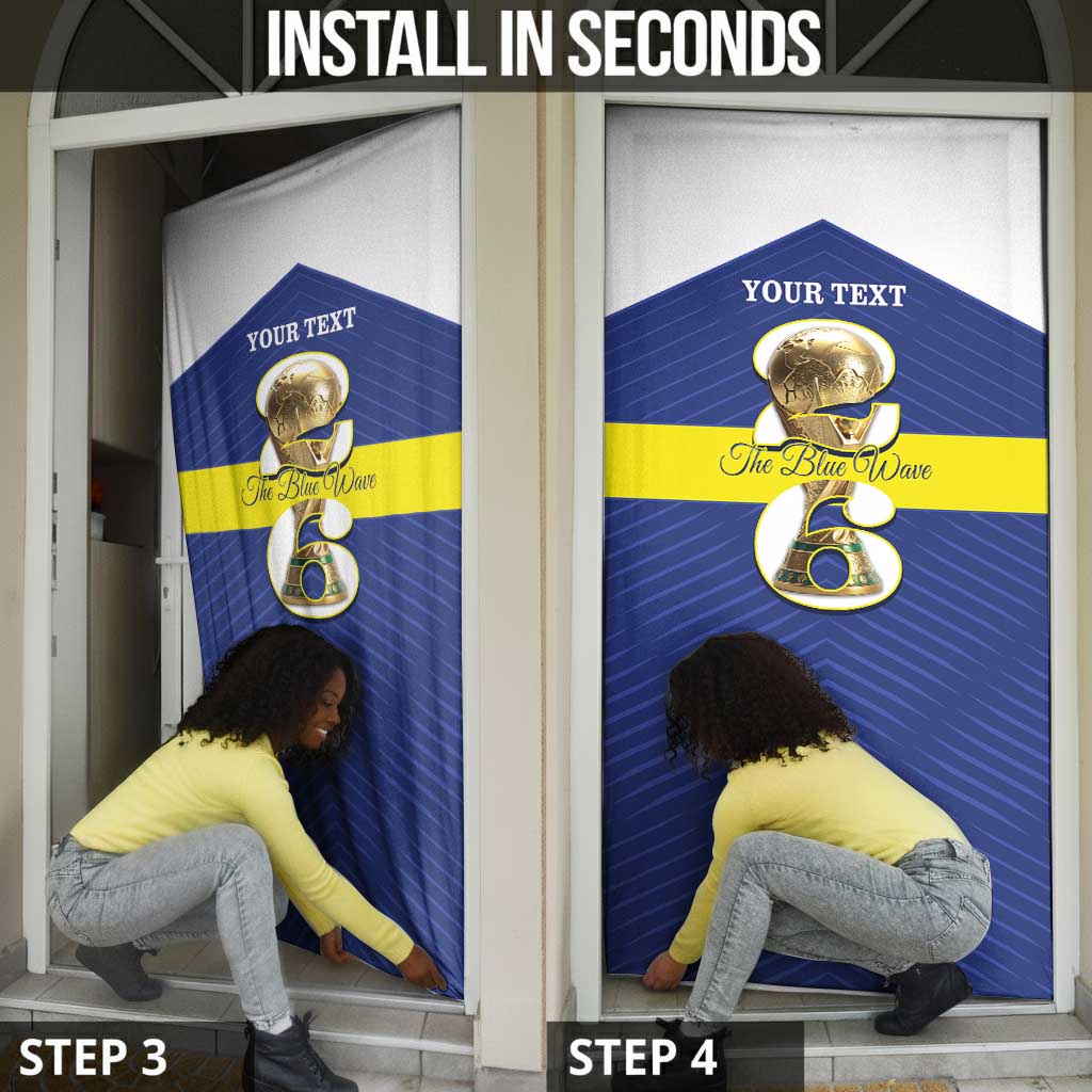 Personalized Curacao Football Door Cover 2026 The Blue Wave is Rising
