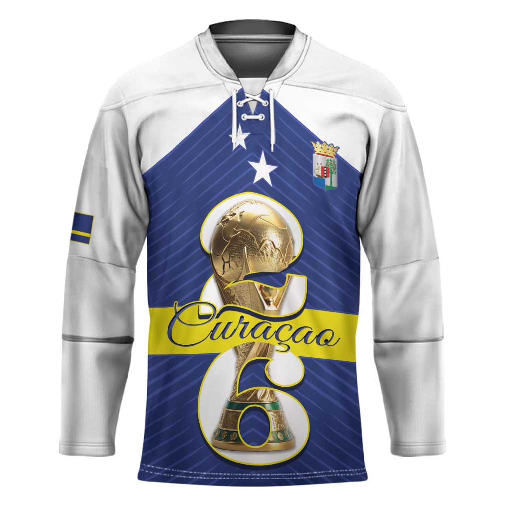 Personalized Curacao Football Hockey Jersey 2026 The Blue Wave is Rising