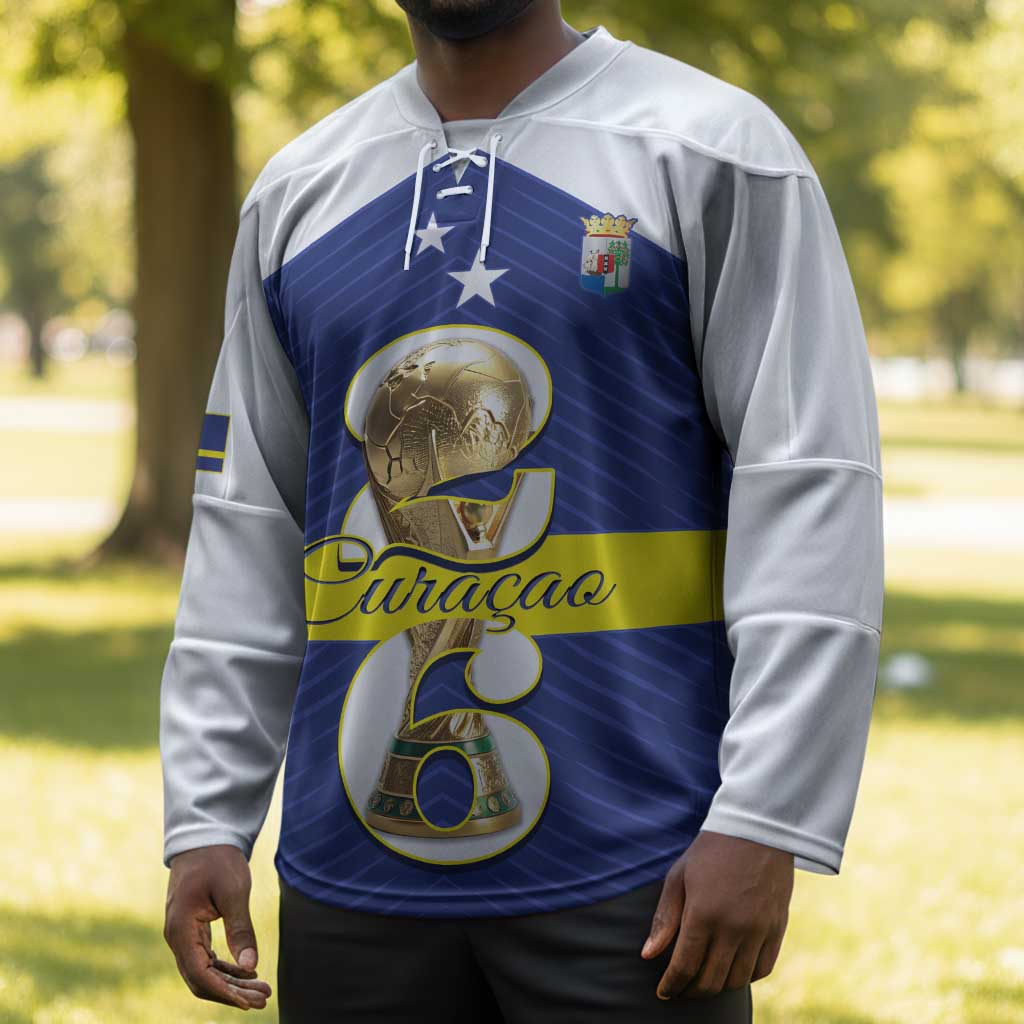 Personalized Curacao Football Hockey Jersey 2026 The Blue Wave is Rising