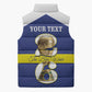 Personalized Curacao Football Sleeveless Puffer Jacket 2026 The Blue Wave is Rising