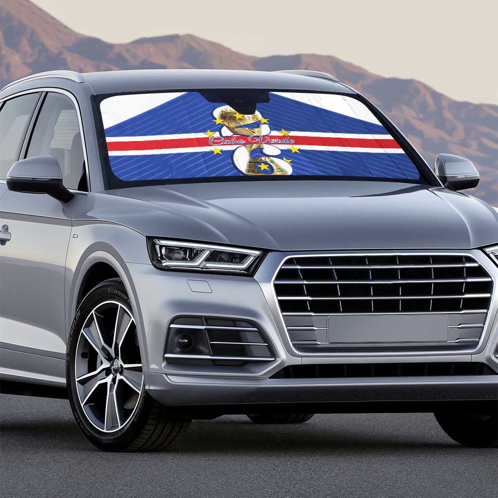 Cape Verde Football Auto Sun Shade 2026 Tubaroes Azuis First-ever World Cup