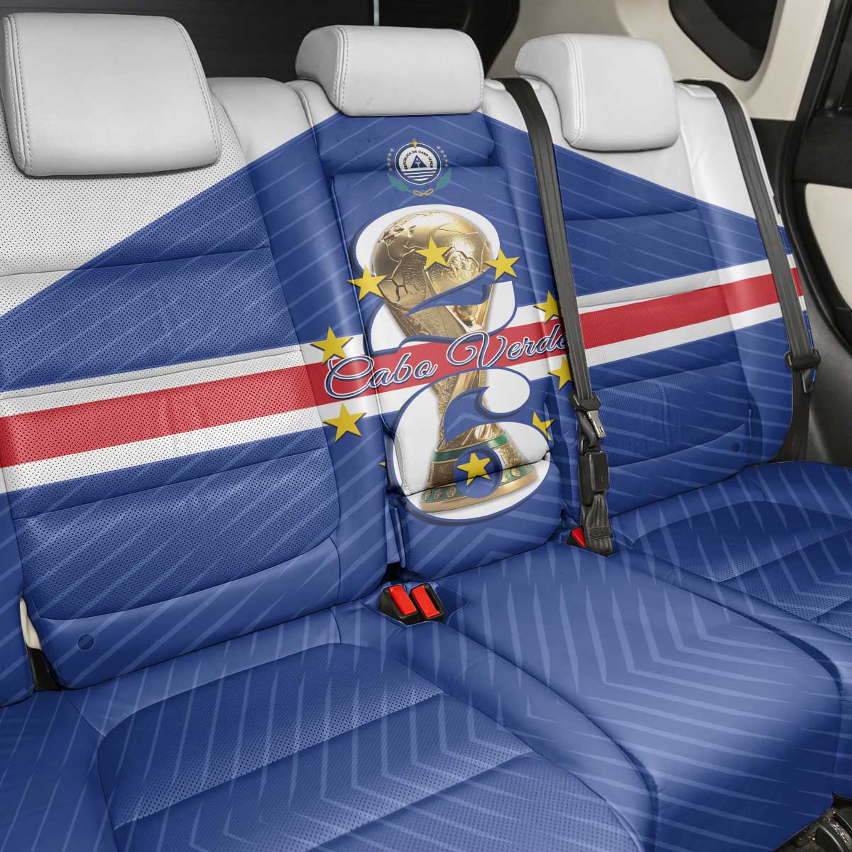 Afro Cape Verde Football Back Car Seat Cover 2026 Tubaroes Azuis First-ever World Cup - African Pride