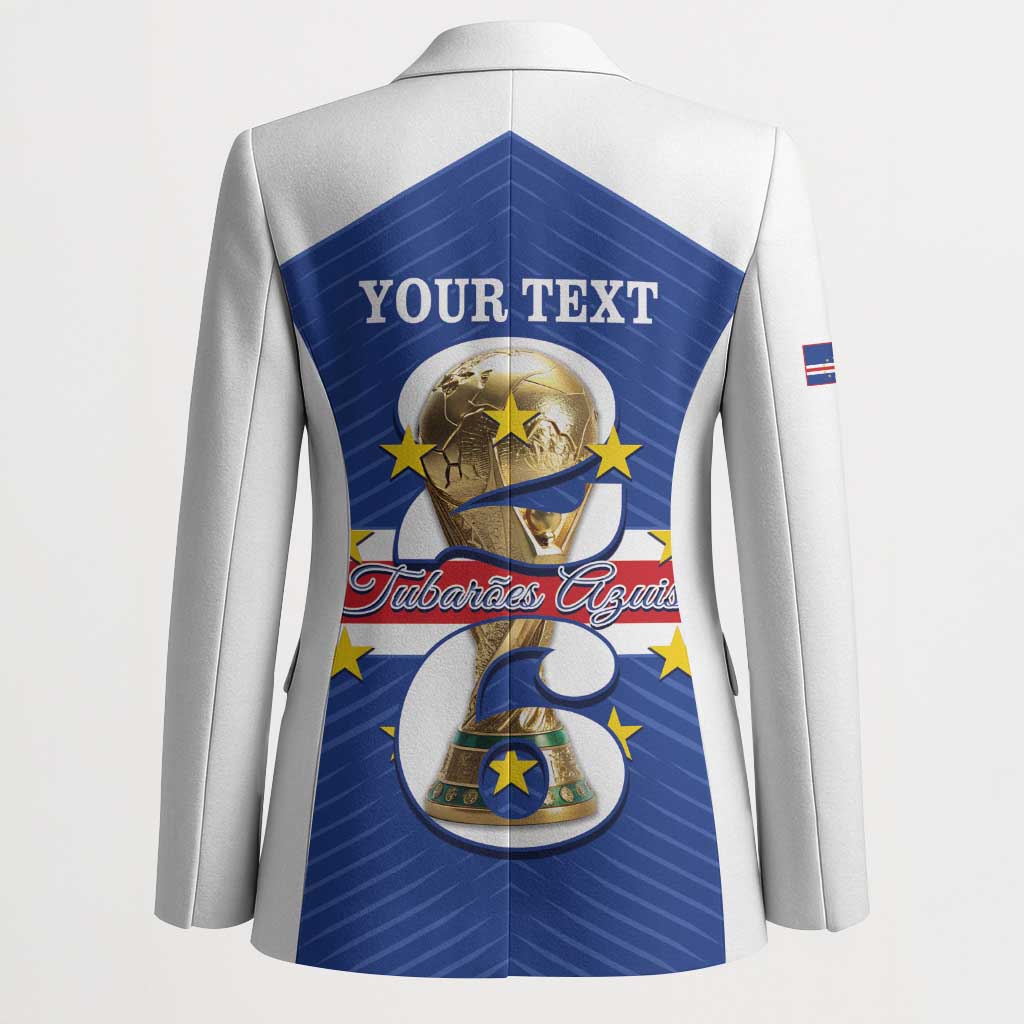 Personalized Cape Verde Football Blazer 2026 Tubaroes Azuis First-ever World Cup