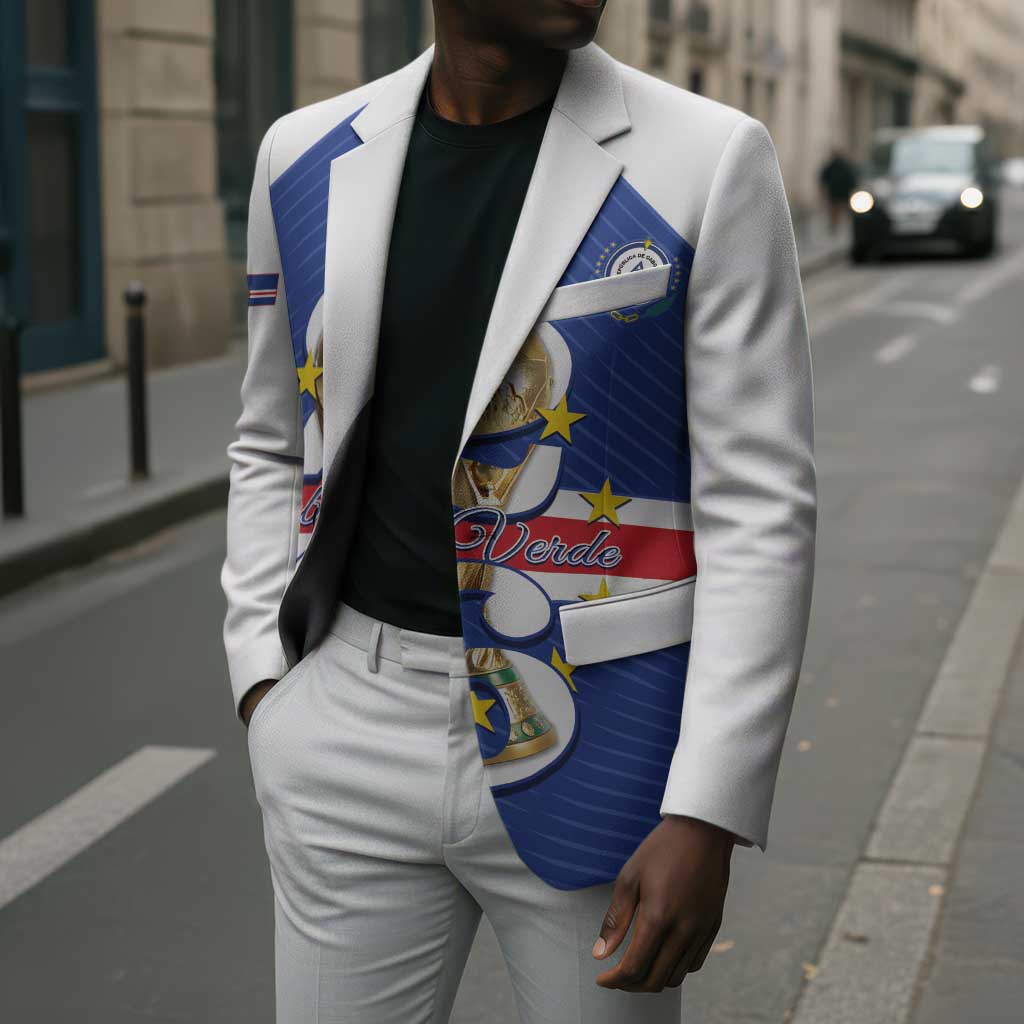 Personalized Cape Verde Football Blazer 2026 Tubaroes Azuis First-ever World Cup