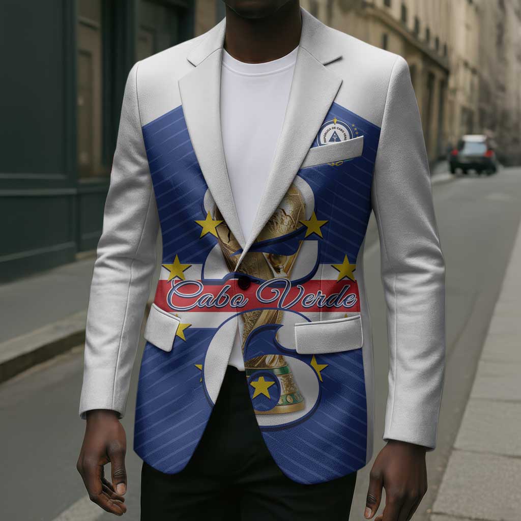 Personalized Cape Verde Football Blazer 2026 Tubaroes Azuis First-ever World Cup
