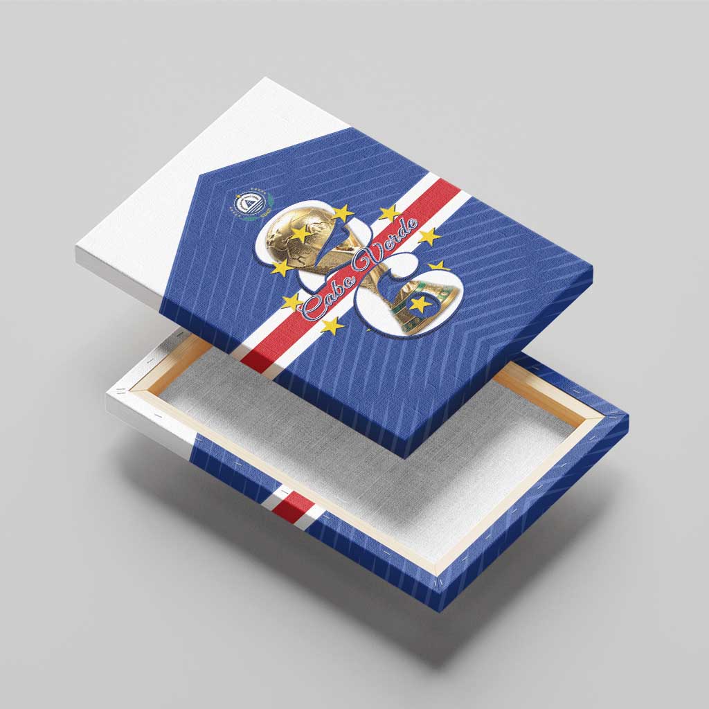 Afro Cape Verde Football Canvas Wall Art 2026 Tubaroes Azuis First-ever World Cup - African Pride