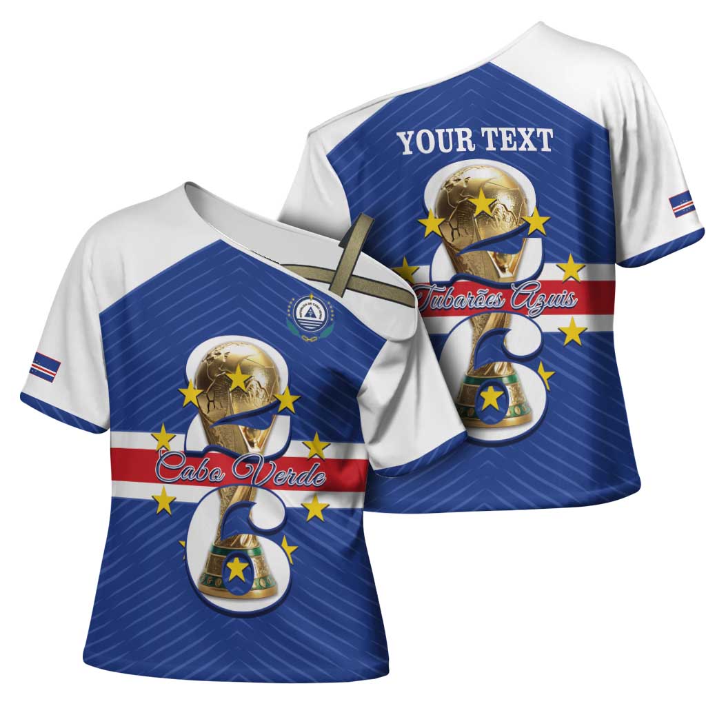 Personalized Cape Verde Football Cross Shoulder Shirt 2026 Tubaroes Azuis First-ever World Cup