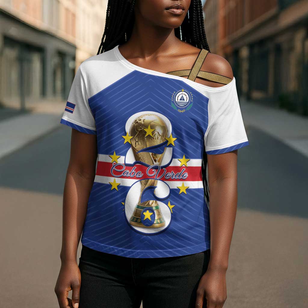 Personalized Cape Verde Football Cross Shoulder Shirt 2026 Tubaroes Azuis First-ever World Cup