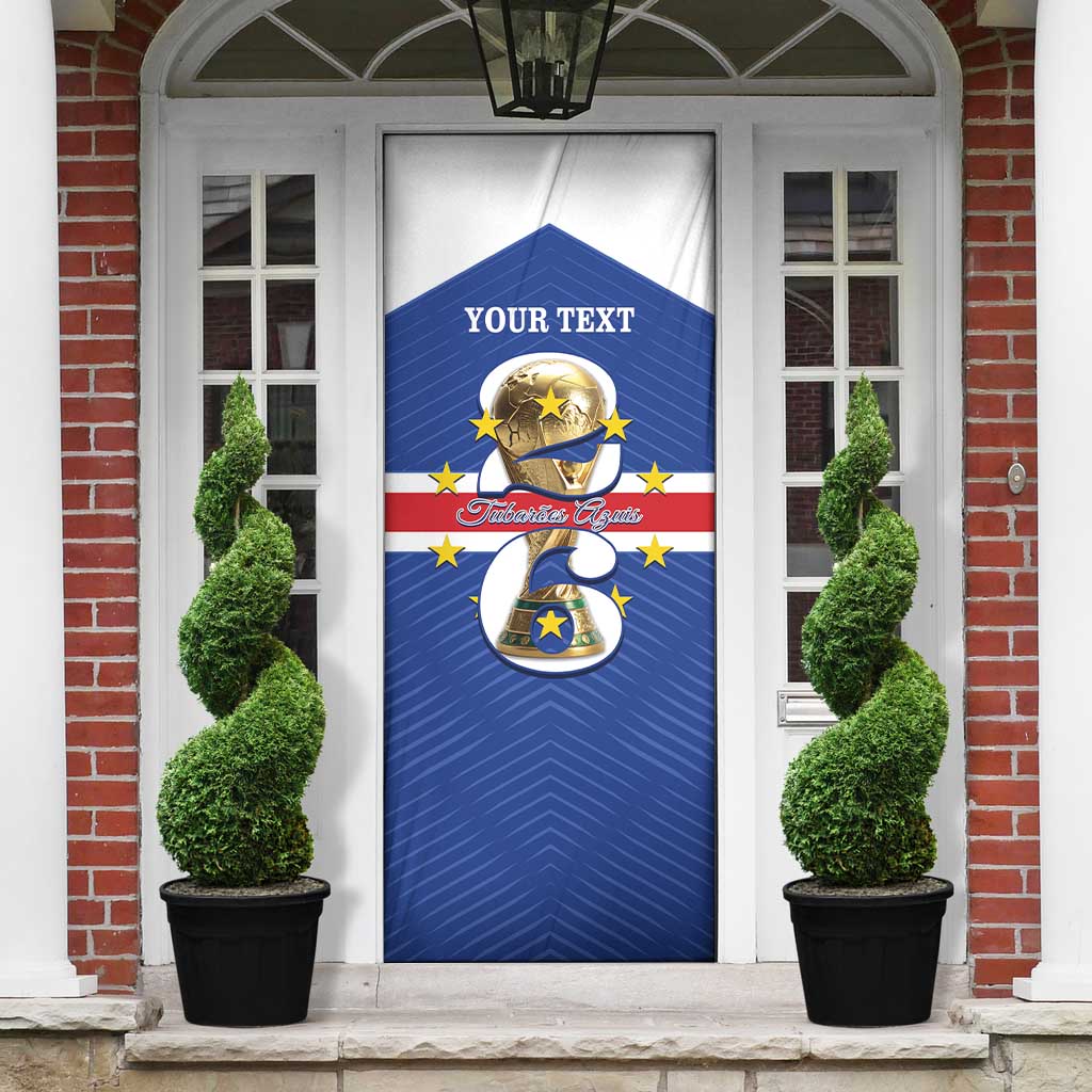 Personalized Cape Verde Football Door Cover 2026 Tubaroes Azuis First-ever World Cup