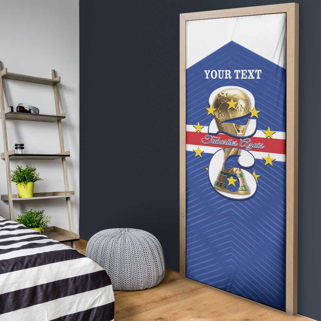 Personalized Cape Verde Football Door Cover 2026 Tubaroes Azuis First-ever World Cup