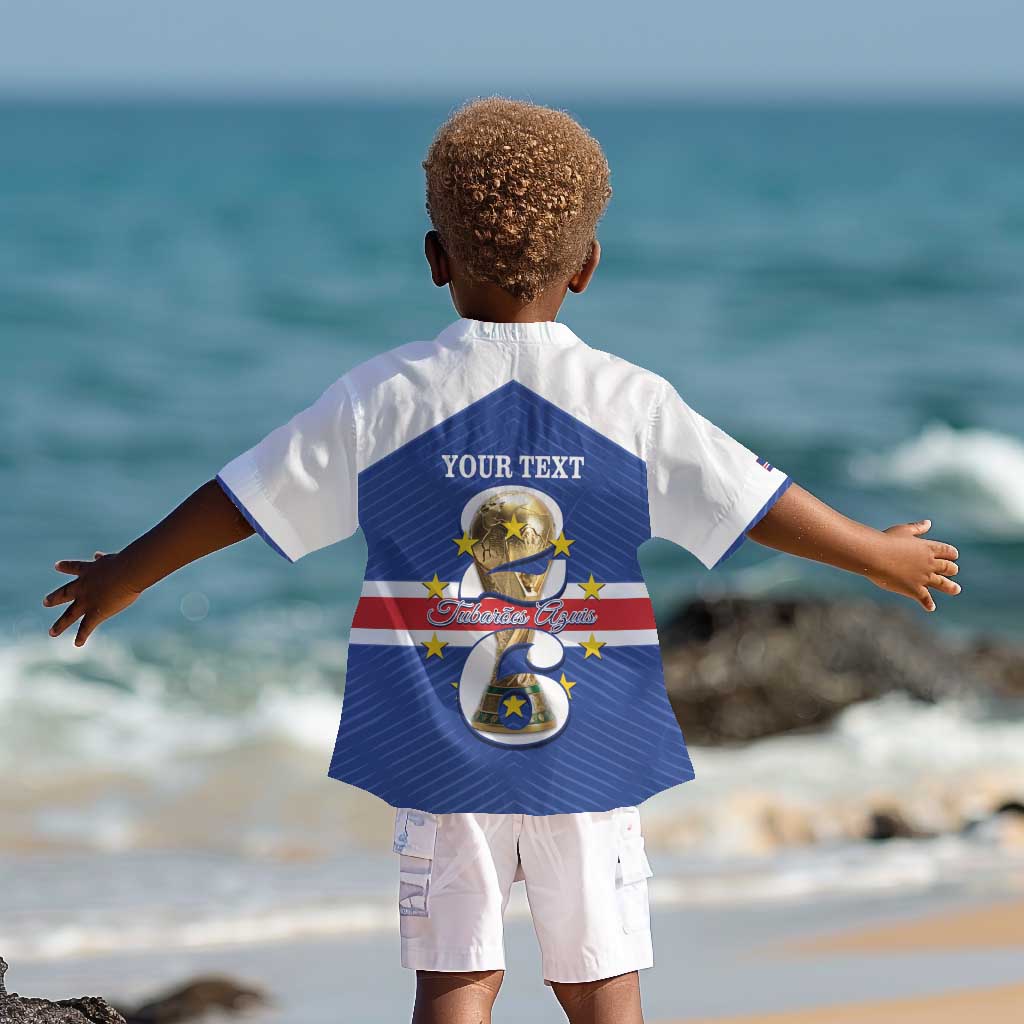 Personalized Afro Cape Verde Football Kid Hawaiian Shirt 2026 Tubaroes Azuis First-ever World Cup - African Pride