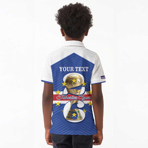 Personalized Afro Cape Verde Football Kid Polo Shirt 2026 Tubaroes Azuis First-ever World Cup - African Pride