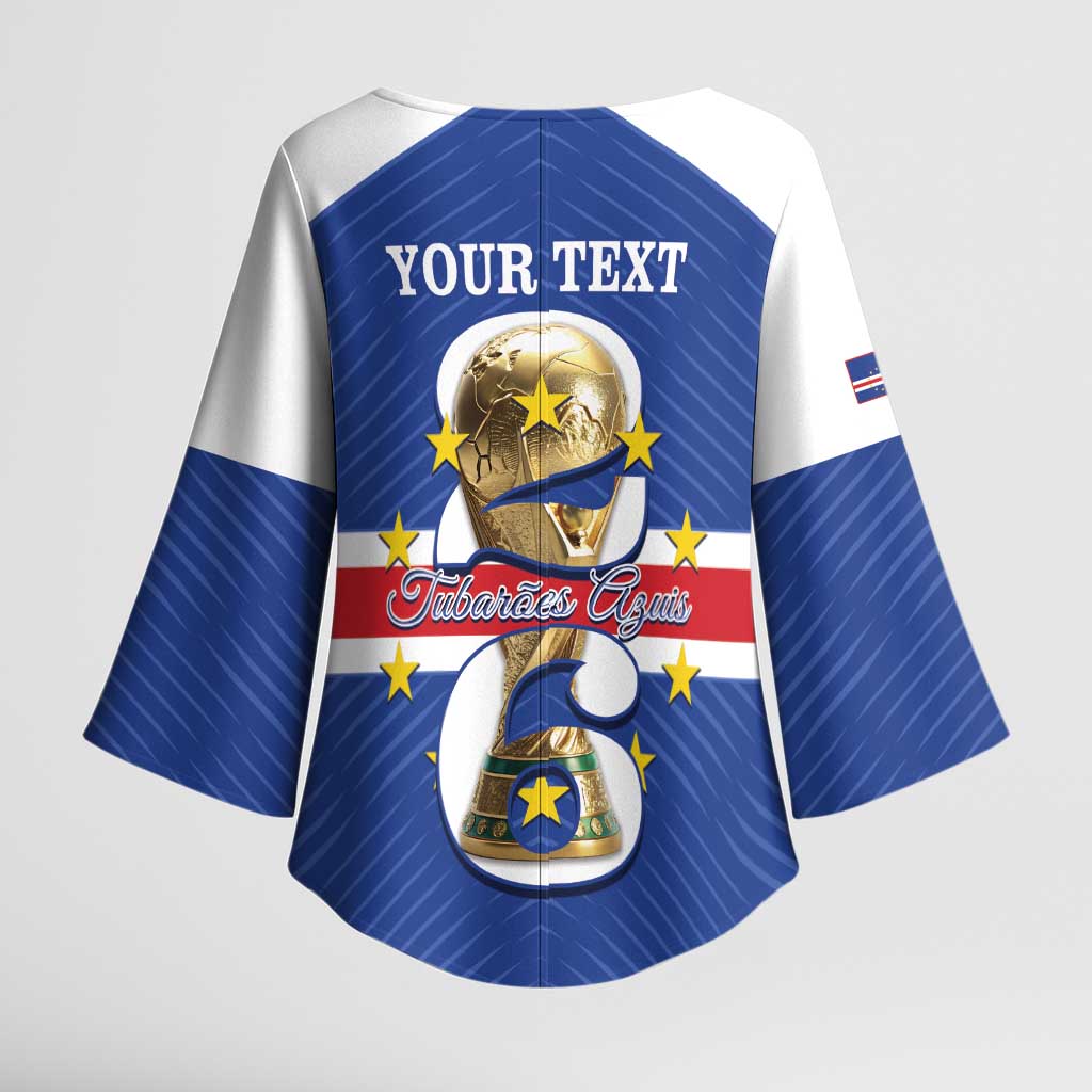 Personalized Cape Verde Football Kimono Sleeve Blouse 2026 Tubaroes Azuis First-ever World Cup