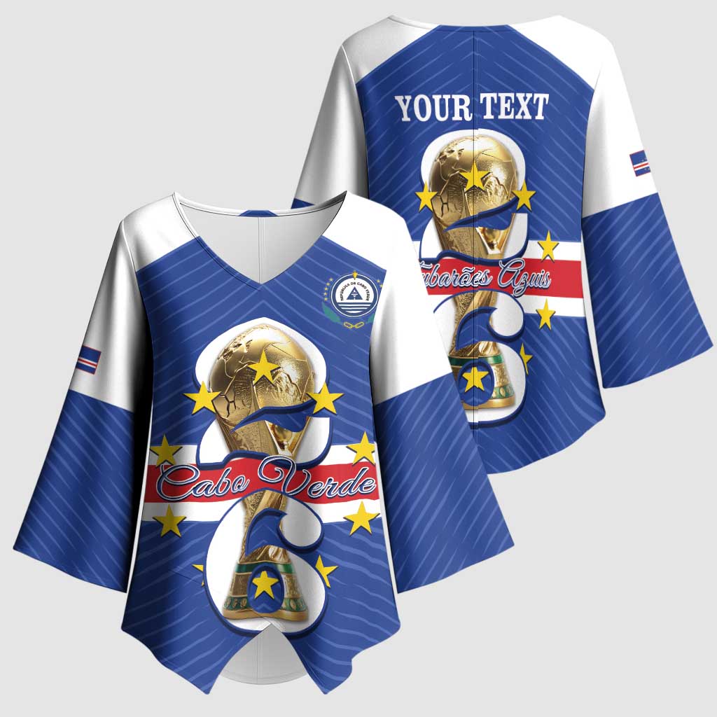 Personalized Cape Verde Football Kimono Sleeve Blouse 2026 Tubaroes Azuis First-ever World Cup
